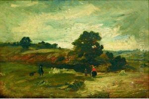 Paysage Au Troupeau by Narcisse-Virgile D Az De La Pena