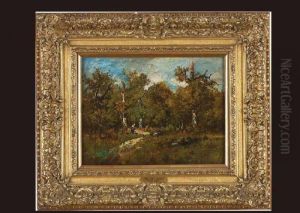 Boisiere En Foret De Fontainebleau by Narcisse-Virgile D Az De La Pena