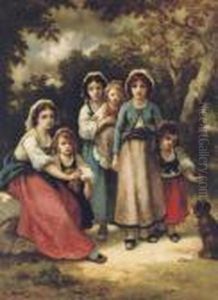 Trois Bohemiennes Et Trois Enfants (mme Diaz Et Marie): A Gypsy Family by Narcisse-Virgile D Az De La Pena