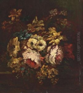 Flower Still-life by Narcisse-Virgile D Az De La Pena