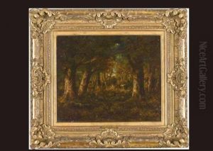In The Forest by Narcisse-Virgile D Az De La Pena