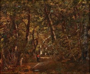 Waldlichtung Mit Figurenstaffage by Narcisse-Virgile D Az De La Pena