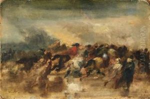 La Chevauchee by Narcisse-Virgile D Az De La Pena