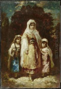 Mother With Two Girls Mother With Two Girls