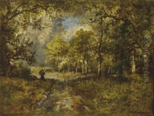 Foret De Fontainebleau by Narcisse-Virgile D Az De La Pena