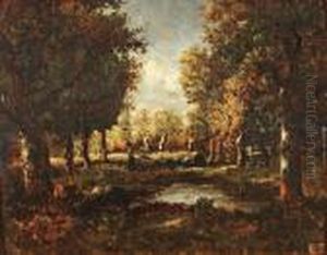 La Clairiere En Foret De Barbizon by Narcisse-Virgile D Az De La Pena