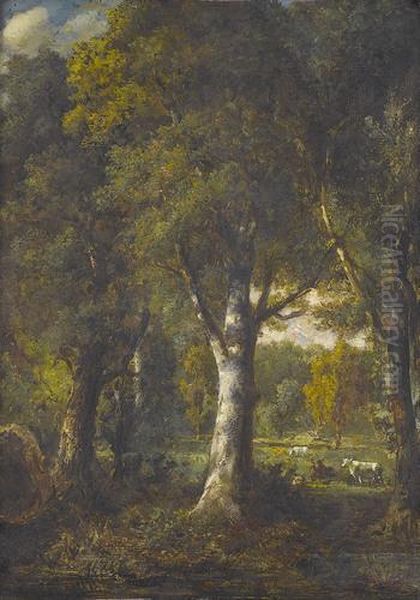 Waldlichtung Mit Kuhen - view 1