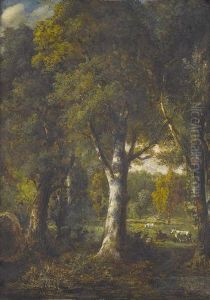 Waldlichtung Mit Kuhen by Narcisse-Virgile D Az De La Pena