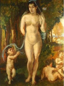 Naked Madonna And Children Playing At Her Feet Naked Madonna And Children Playing At Her Feet