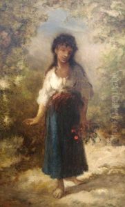 Au Retour Des Champs by Narcisse-Virgile D Az De La Pena