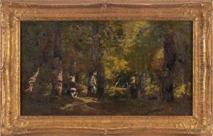Woodland Interior With Figure Woodland Interior With Figure