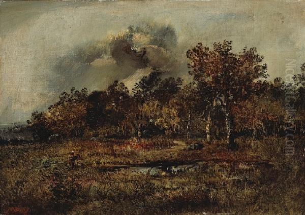 A Wooded Landscape With A Figure - view 1