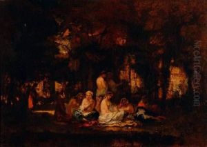 Les Odalisques by Narcisse-Virgile D Az De La Pena