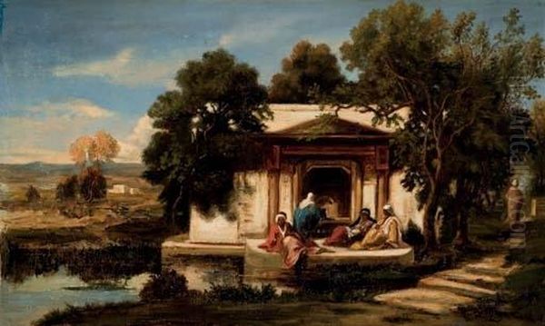 Repos De Femmes Orientales Au Bord De L'eau - view 1