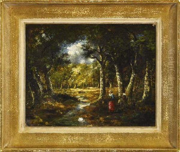 Pena "woman Gathering Wood In The Forest" - view 1