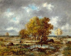 Pond With Trees.
