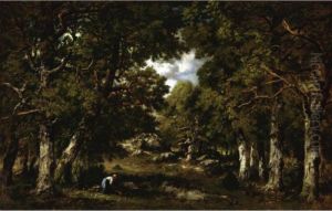 Foret De Fontainebleau by Narcisse-Virgile D Az De La Pena