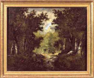 Personnages En Sous-bois by Narcisse-Virgile D Az De La Pena