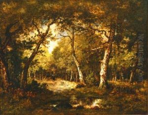 Figure In A Forest Clearing, Fontainbleu