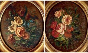 Paire De Jetes De Fleurs by Narcisse-Virgile D Az De La Pena