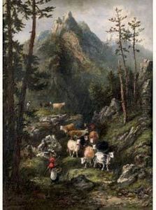 Bergere Des Pyrenees by Narcisse-Virgile D Az De La Pena