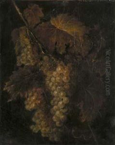 Nature Morte A La Grappe De Raisin by Narcisse-Virgile D Az De La Pena