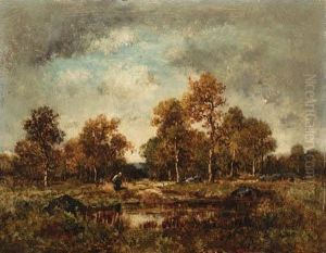 A Figure By A Pond