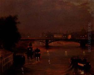A Night On The Seine by Luigi Loir