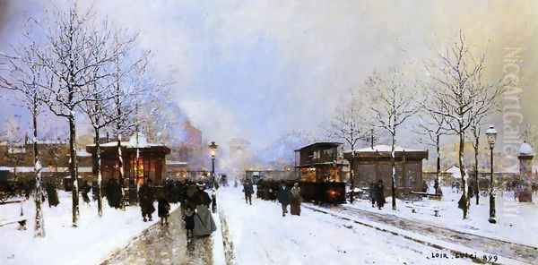 The Porte Maillot, Snow Effect, Sunset - view 1
