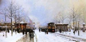 The Porte Maillot, Snow Effect, Sunset