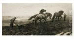 'the Last Furrow' by Herbert Thomas Dicksee