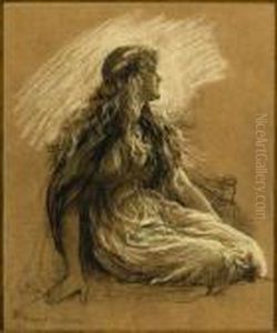Study Of Gladys Cooper by Herbert Thomas Dicksee