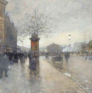 Scene de rue, Paris by Luigi Loir