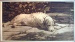 The Terrier by Herbert Thomas Dicksee
