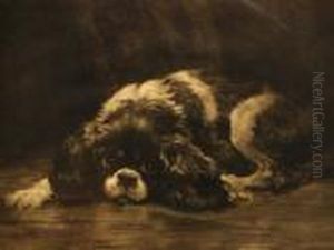 Hard Times - Study Of A Cavalier King Charles by Herbert Thomas Dicksee