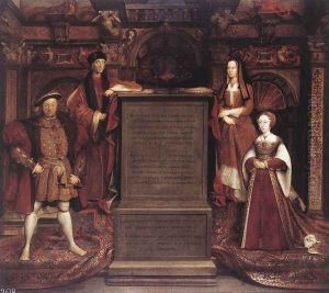 Henry VII, Elizabeth of York, Henry VIII, and Jane Seymour 1667 by Remigius Van Leemput
