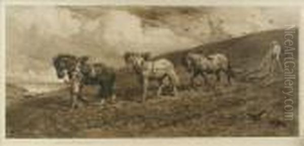 Teamharrowing The Downland Above Coombe - view 1