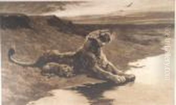 Lioness And Cub - view 1