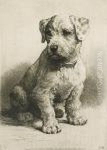 Portrait Of A Terrier by Herbert Thomas Dicksee