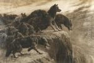 Wolves by Herbert Thomas Dicksee