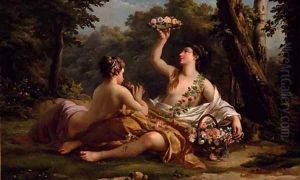 The crown of flowers by Louis Lagrenee