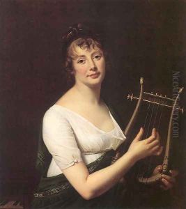 Woman with a Lyre 1808 by Robert-Jacques-Francois-Faust Lefevre
