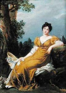 Portrait of a Seated Woman by Robert-Jacques-Francois-Faust Lefevre