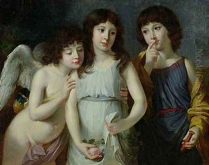 The Three Children of Monsieur Langlois by Robert-Jacques-Francois-Faust Lefevre
