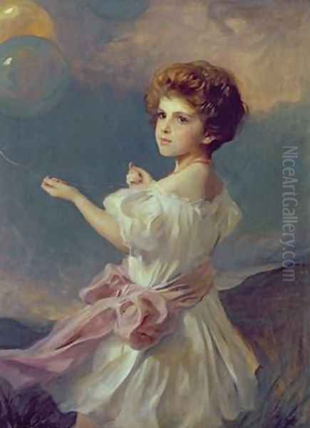 Girl with balloons - view 1