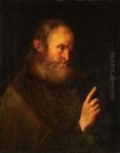 A Philosopher""""s Head by Christian Wilhelm Ernst Dietrich