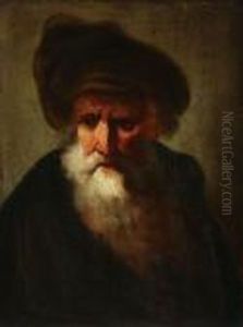 A Pair Of Bust Portraits Depicting Bearded Men