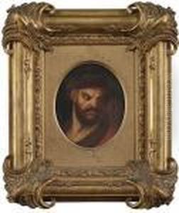 Portrait Of A Bearded Man With A Fur Cap. by Christian Wilhelm Ernst Dietrich