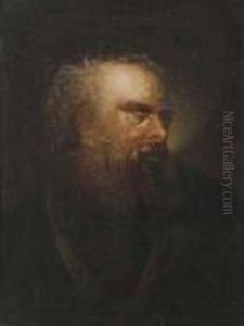 Potrait Of A Bearded Old Man by Christian Wilhelm Ernst Dietrich