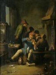 Frohliche Gesellschaft Mit Geigenspieler by Christian Wilhelm Ernst Dietrich